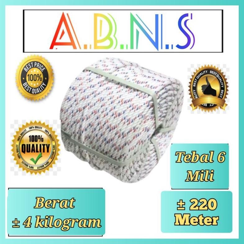 

TALI TAMBANG PLASTIK 6 MILI 1 ROLL 220 METER / TALI TAMBANG 6 MILI 1 ROLL / TAMBANG 6 MILI 1 ROLL AST