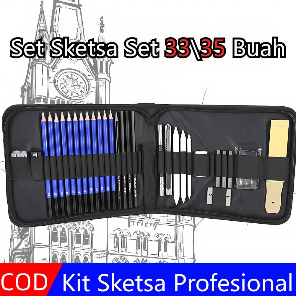 

Set Sketsa Set 33/35 Buah Kit Sketsa Profesional Set Lukisan/Set Seni/Kit Sketsa /Sketch Kit/Art Drawing Kit