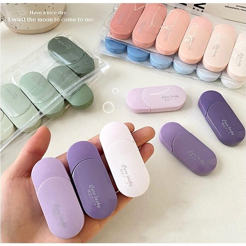 

6PCS Correction Tape / Tip Ex Kertas / Pita Koreksi Warna Pastel Tidak Mudah Terputus