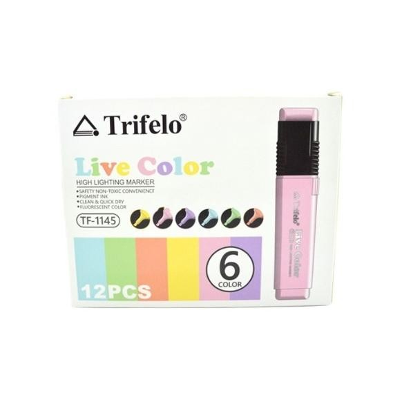 

TRIFELO Highlighter 6 Color TF-1145 (12 Pcs)