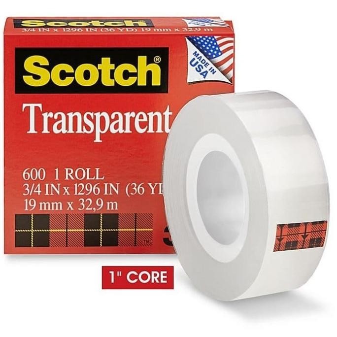 

3M Scotch Transparent Tape 600 - 3/4 inch x 36 Yard AST