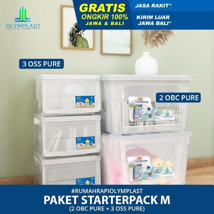 

Terlaris Olymplast Paket Storage M - Box Container + Kotak Penyimpanan