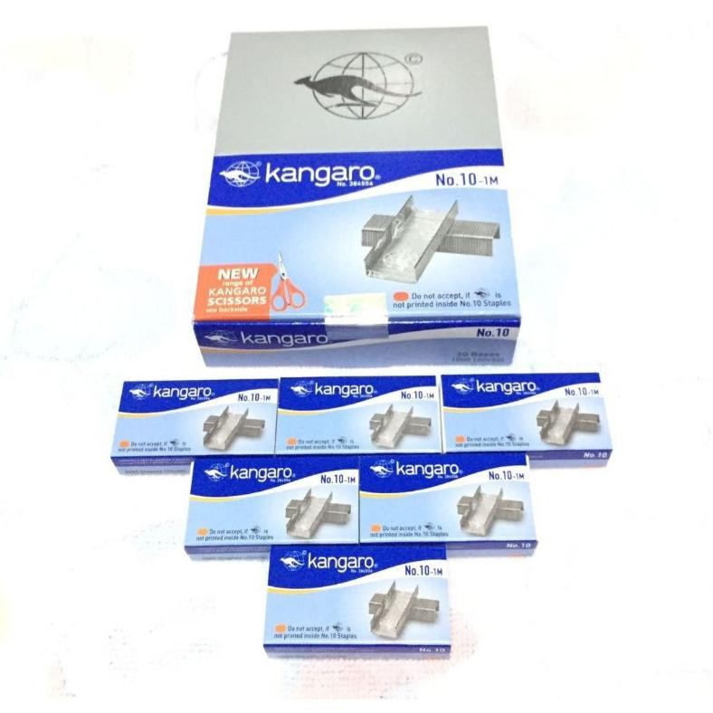 

Isi Staples Kangaro 1 Pack Isi 20 Box Kecil Murah / Isi Stapler Kangaro Standard no.10 / Isi Staples (Hecter) Murah Bagus Berkualitas AST