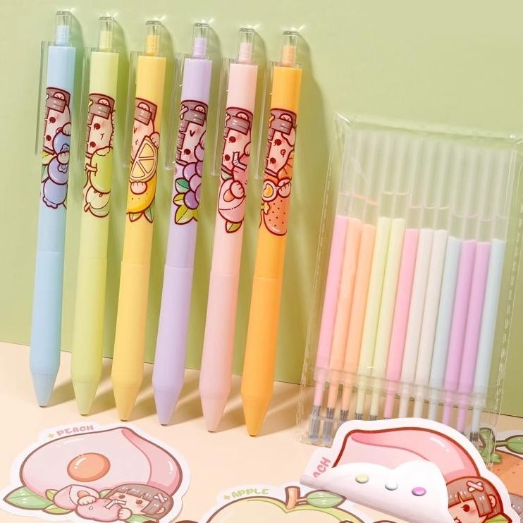 

Lem bentuk pulpen pulpen lem cair Mochi pulpen lem kertas colour glue pen lem titik dot cepat kering AST