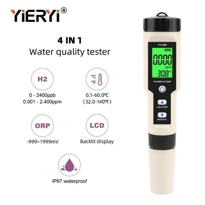 Hydrogen Ppb Orp Mv Meter Alat Tes Air Hidrogen H2 Water Test Ph Original Dan Terpercaya
