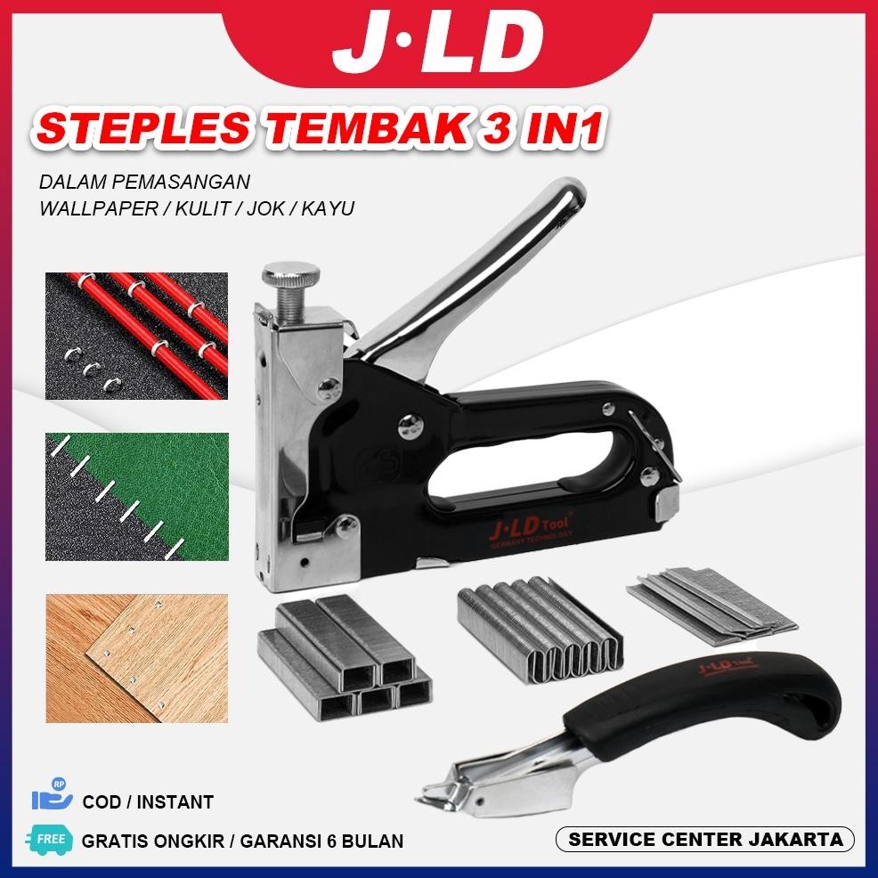 

JLD Steples Tembak 3 in1 Stapler Gun Tacker 4 - 14 mm Stapler Hekter Heavy Duty Alat Perkakas AST