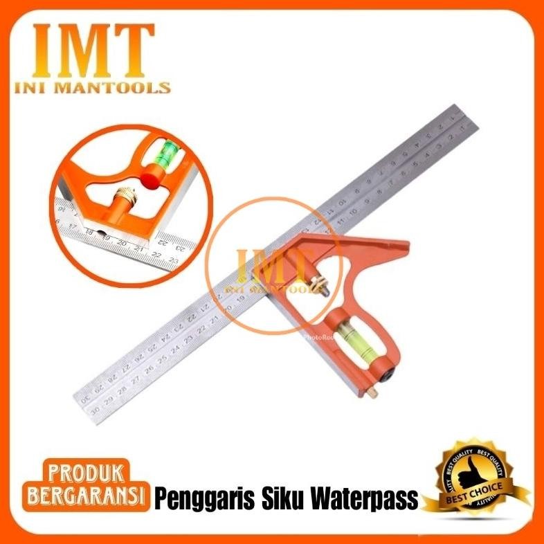 

Kapusi Penggaris siku Waterpass 30cm/Siku Penggaris K-2592 AST