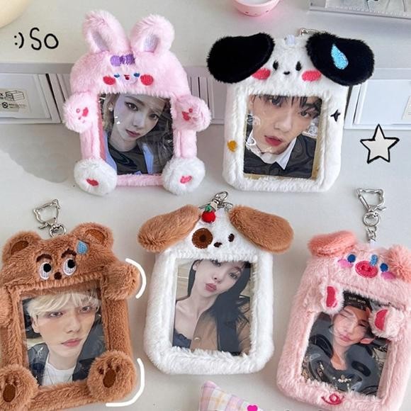 

tempat kartu photocard holder cute plush animal card holder agk105 (3d5) AST