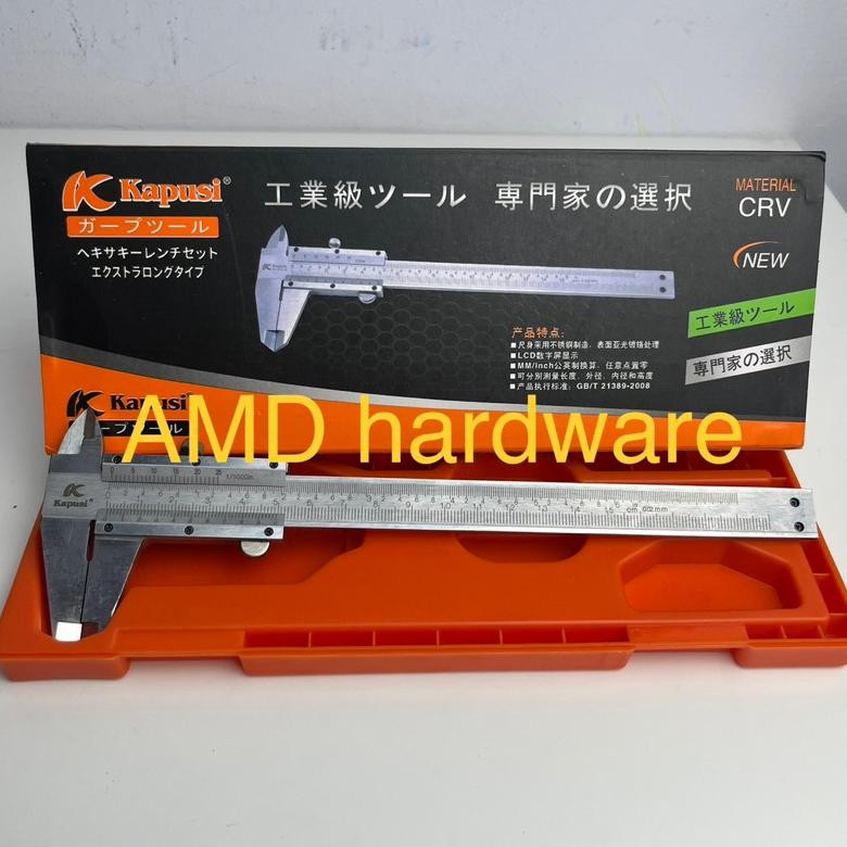 

Penggaris Sigmat Besi Stainless Manual 6 inch Vernier Caliper 150mm Kapusi Japan NRT pro Pengaris 6inch AST
