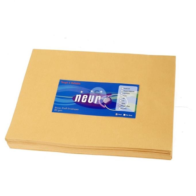 

Neuro - Amplop Coklat Ukuran Super Map - Non Seal [1 Pack] SS