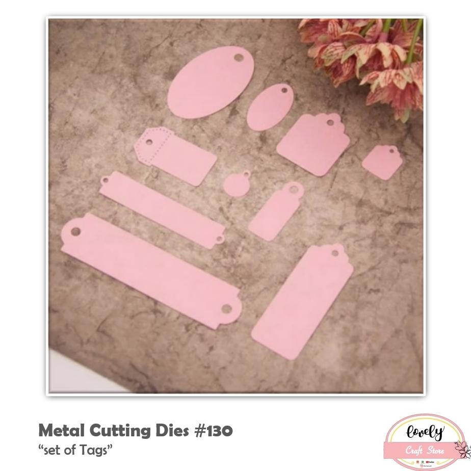

LovelyCraftStore | S130 Metal cutting dies set of tags, dies for cards, scrapbooking, Journaling, Bujo, cetakan stensil metal AST