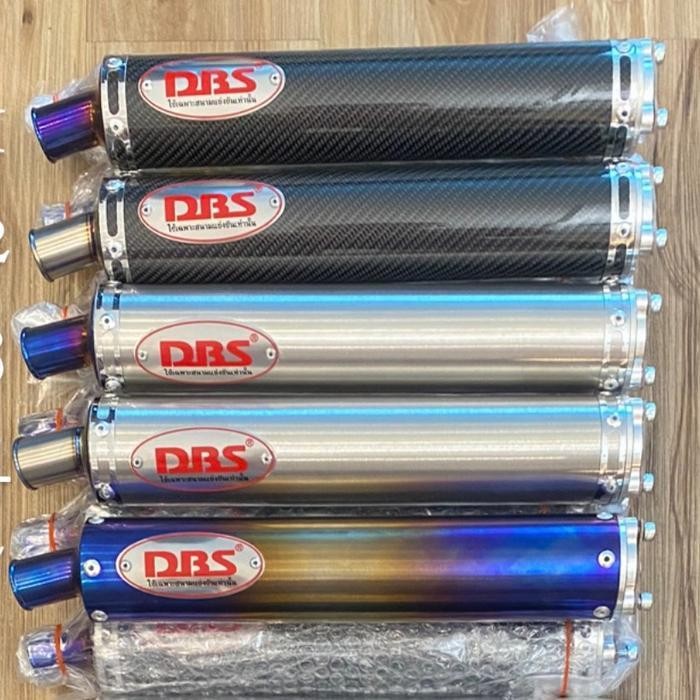 Dbs Knalpot Dbs Universal 2Tak Carbon Tip Titanium & Full Titanium Panjang 30 Cm Diameter 60Mm Inlet
