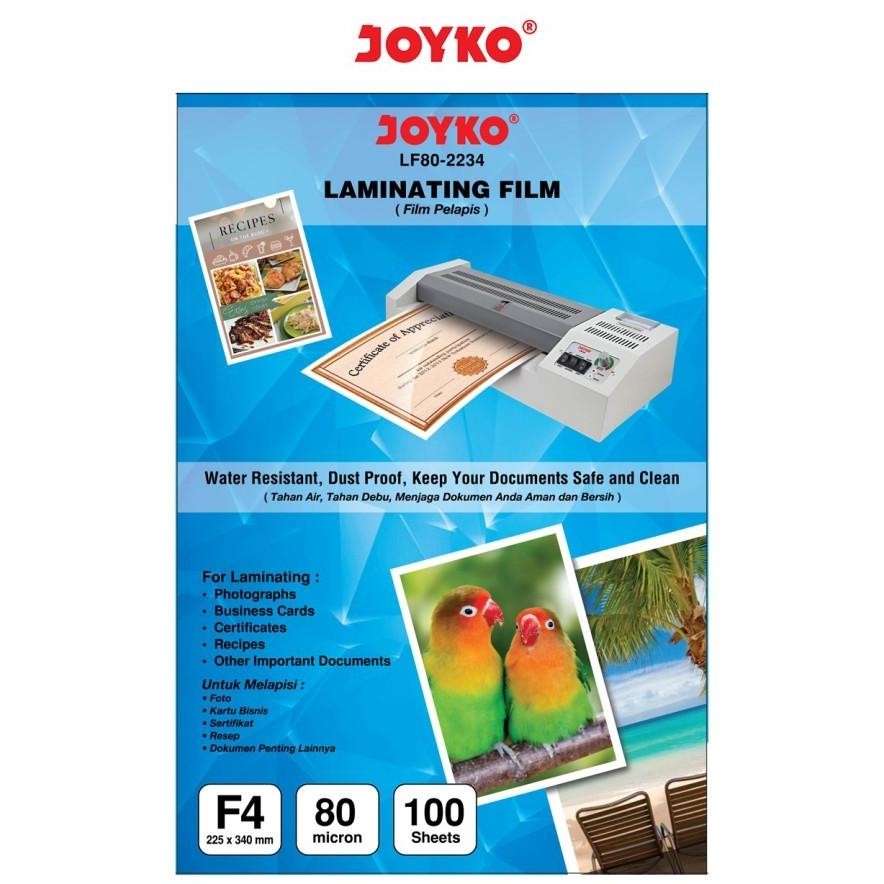 

Plastik Laminating Film Joyko Ukuran F4 ( isi 100 set ) LF80-2234 AST