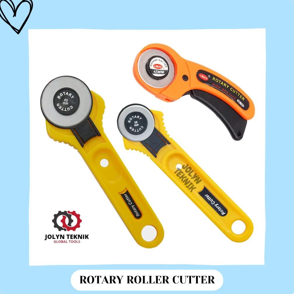 

PISAU PUTAR PEMOTONG KAIN KERTAS / PISAU ROTARY ROLLER CUTTER RODA 28MM 40MM 45MM PEMOTONG KERTAS DLL AST