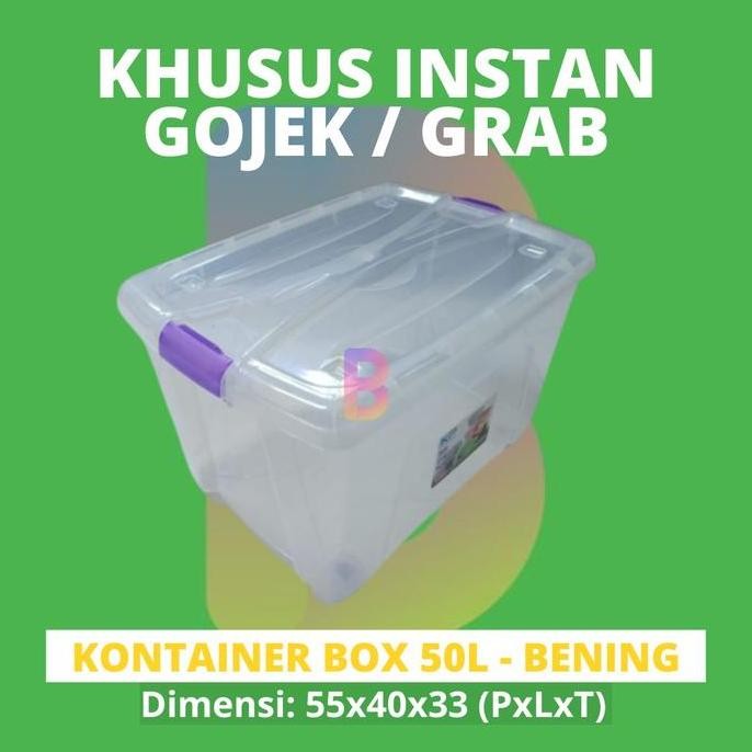 

Terlaris (Gojek) Box Container 50L Plastik Murah / Kontainer Box 50L Termurah