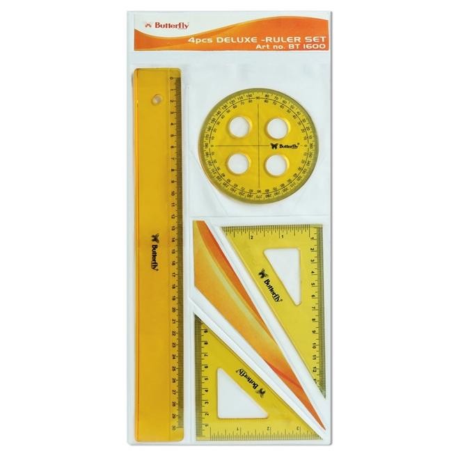 

Penggaris Segitiga Butterfly BT 1600 SET / Set Penggaris ++LT3 AST