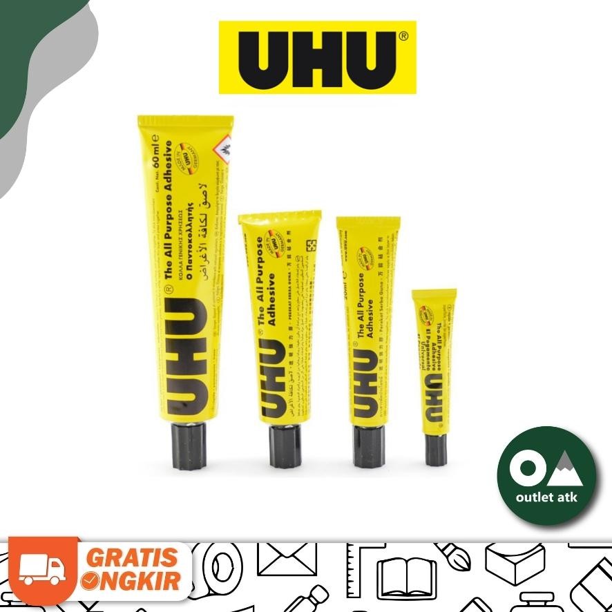 

Lem Cair UHU All Purpose 60ml No 6 / Lem Bening Serbaguna AST