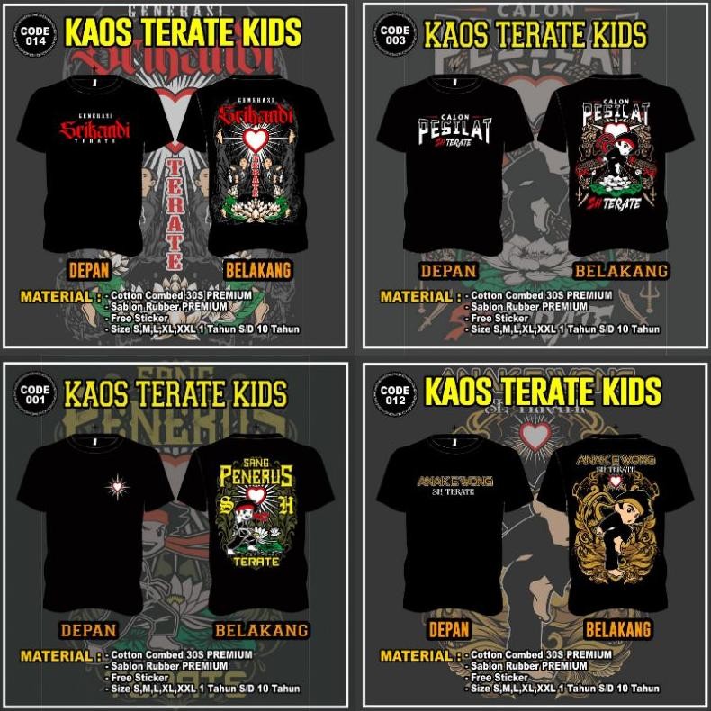 Ter-46 Kaos Terate Kids Terbaru Kaos Anak Psht Kaos Sang Penerus Koas Anak E Wong Sh Terate Kids Ana