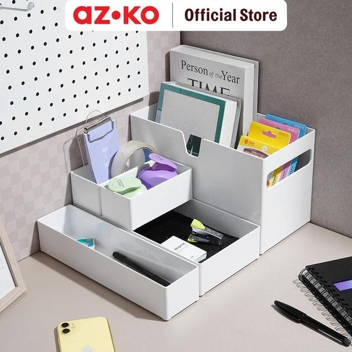 

Terlaris Azko Stora Set 5 Pcs Organizer Meja Modular - Putih Desk Storage Box Tempat Alat Tulis Minimalis Serbaguna Wadah Penyimpanan Multifungsi Organizer Meja