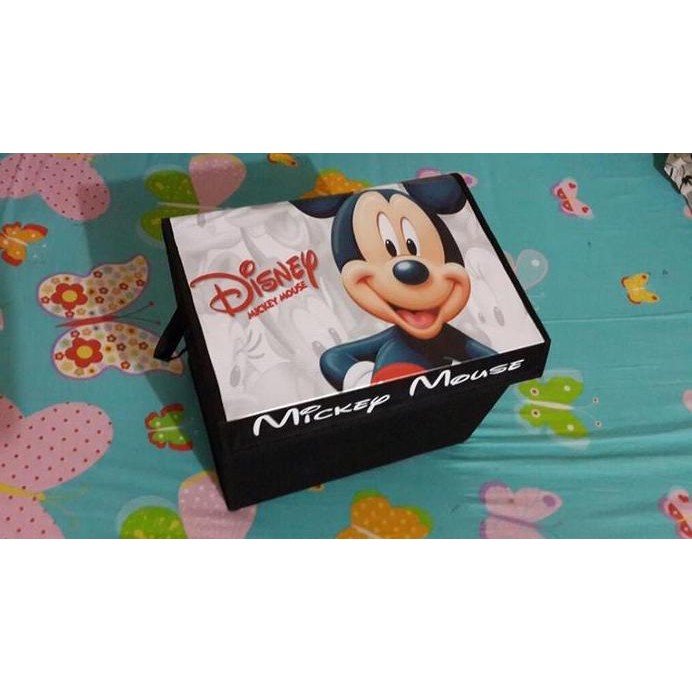 

Terlaris Toy Box Tempat Mainan Anak Kotak Serbaguna Uk. Standart Mickey Hitam