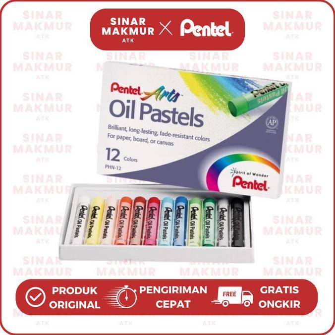 

Oil Pastel/Crayon Reguler Stick 12 Warna Pentel (Set) AST