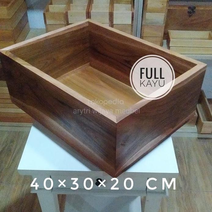 

Terlaris Wooden Storage Box Jati 403020 Cm Full Kayu Box Kayu Serbaguna