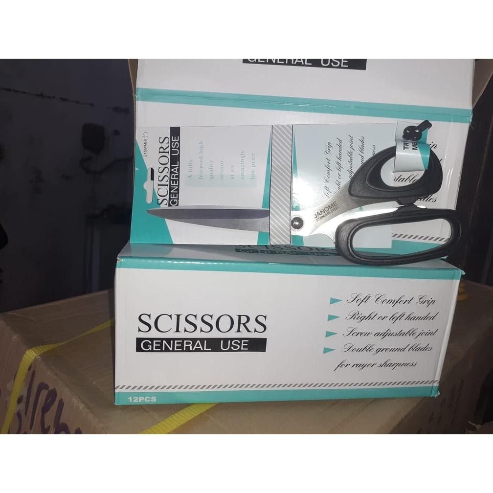 

Gunting Bahan Kain Janome Size 216mm Stainless Steel 8 1/2 Inch AST