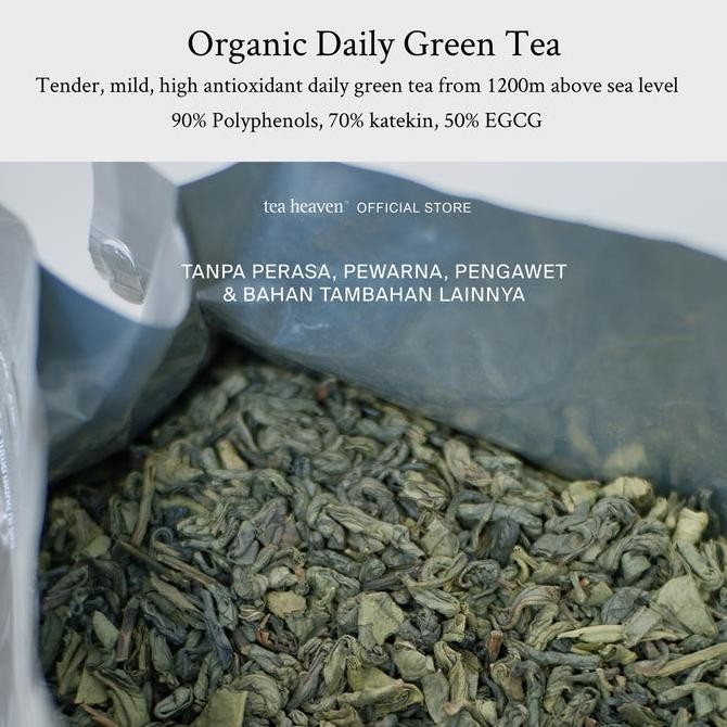 

1 kilo daun teh hijau murni organik green tea kiloan berkualitas pabri HS