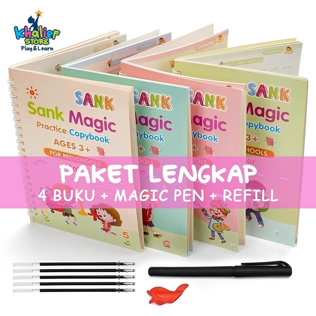 

BUKU BELAJAR MENULIS ANAK ALFABET ANGKA MATEMATIK MENGGAMBAR 3 4 5 TH 1 SET ISI 4 BUKU PULPEN REFILL AST