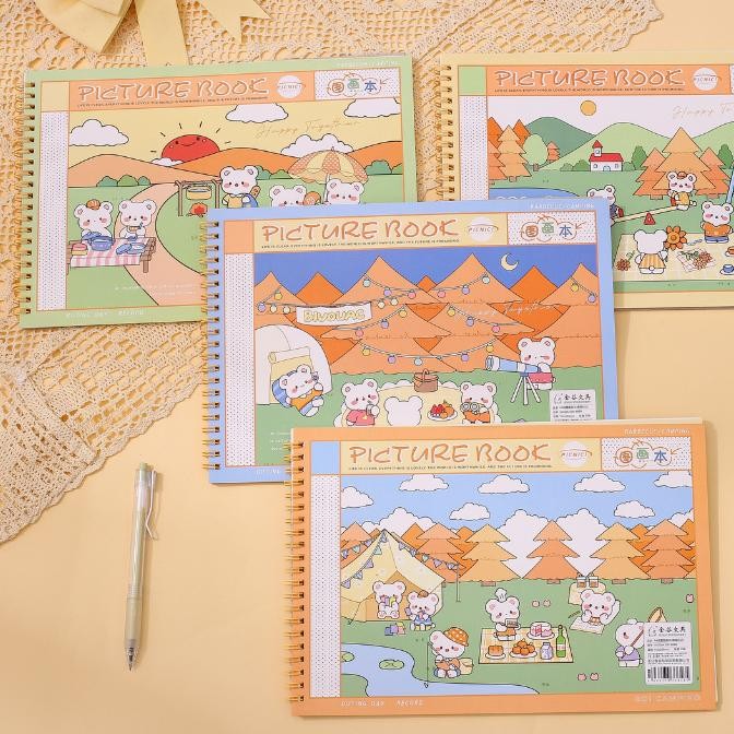 

BUKU GAMBAR ANAK A4 BUKU SKETSA 30LBR SKETCH DRAWING BOOK +STIKER 5070 AST