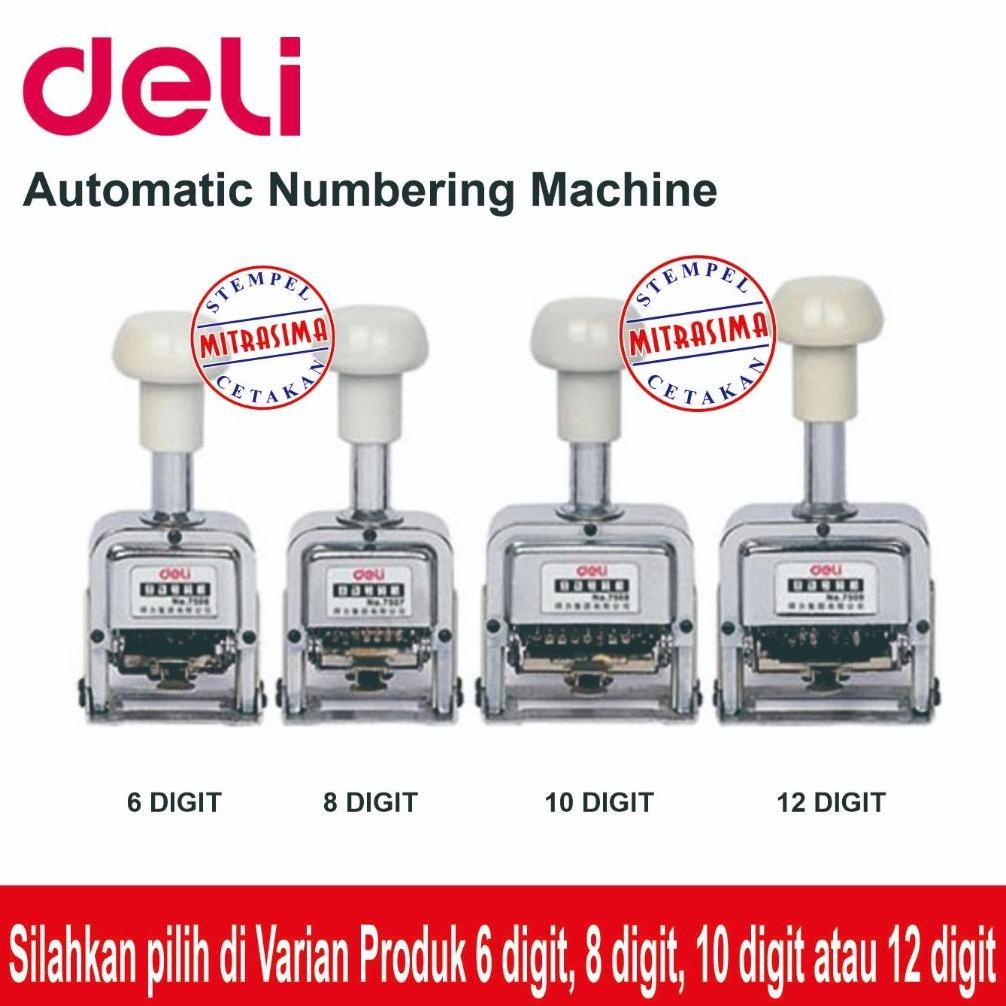 

Nomorator Otomatis 6 digit, 8 digit, 10 digit, 12 digit Merk Deli AST
