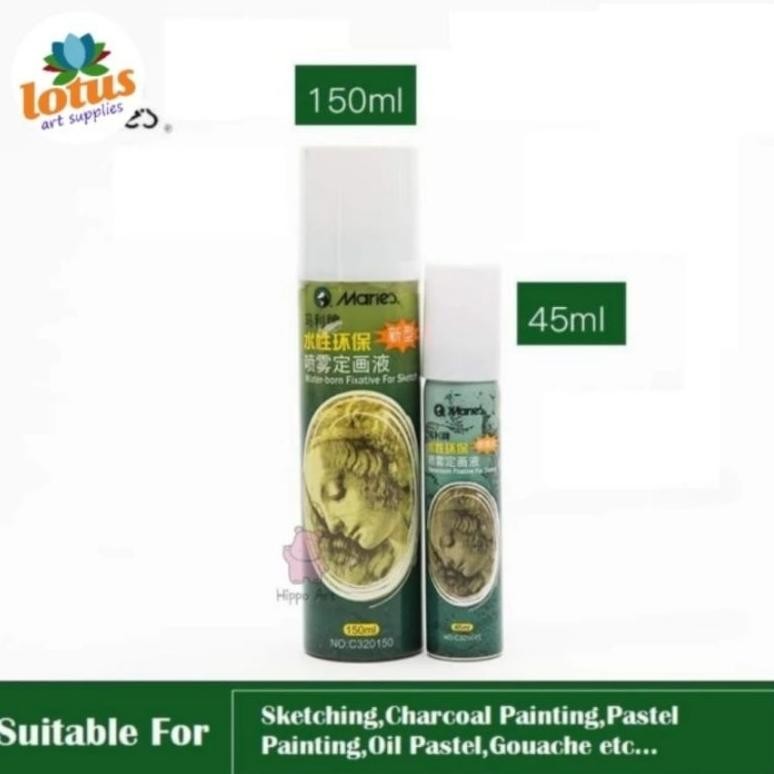 

Maries Fixative Spray Water Based untuk melindungi Sketch Gouache AST