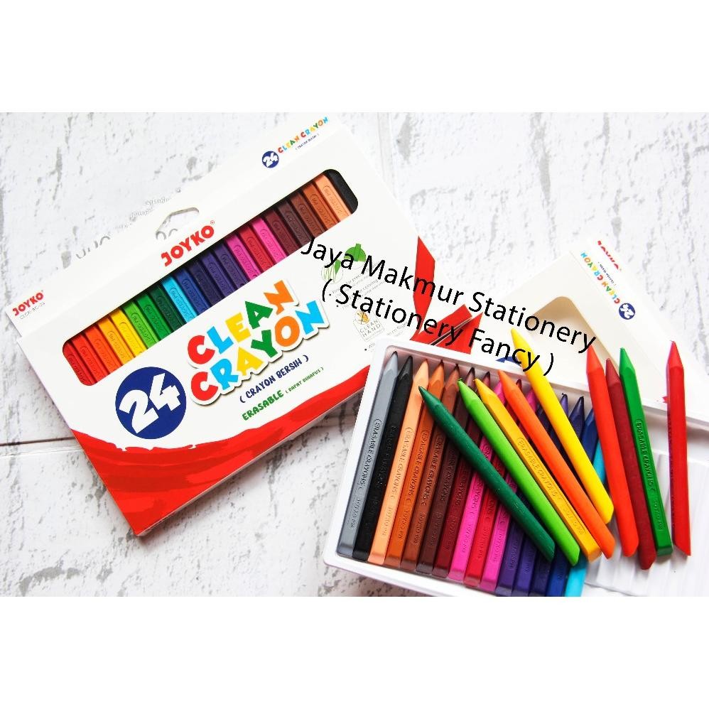 

Clean Crayon Erasable Joyko 24 Warna CLCR-AC-24 (1 set) AST