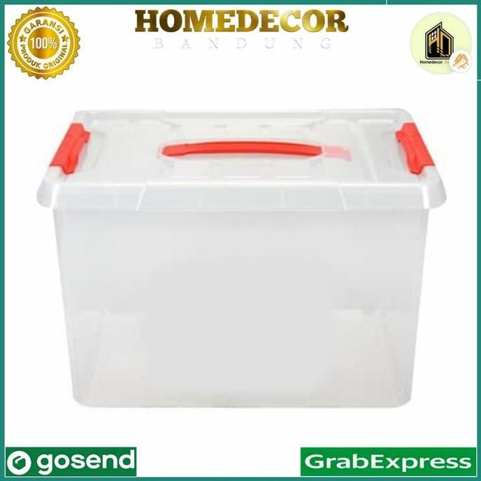 

Terlaris Stora Kotak Penyimpanan 22 Ltr - Transparan / Oarganizer Box Storage