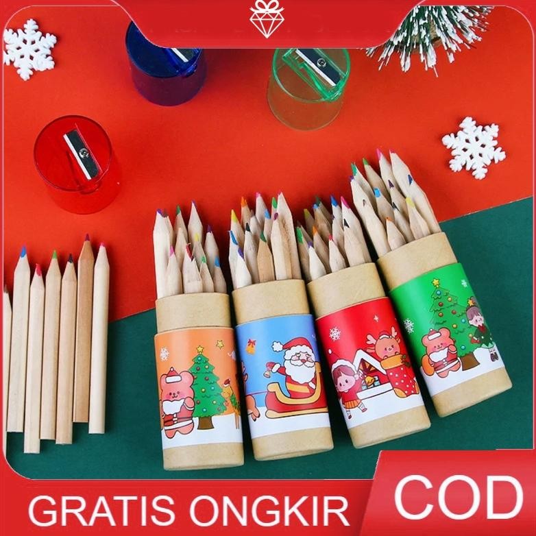 

Pensil Warna Natal - Alat Tulis Christmas - Kado Natal Anak LL141 AST