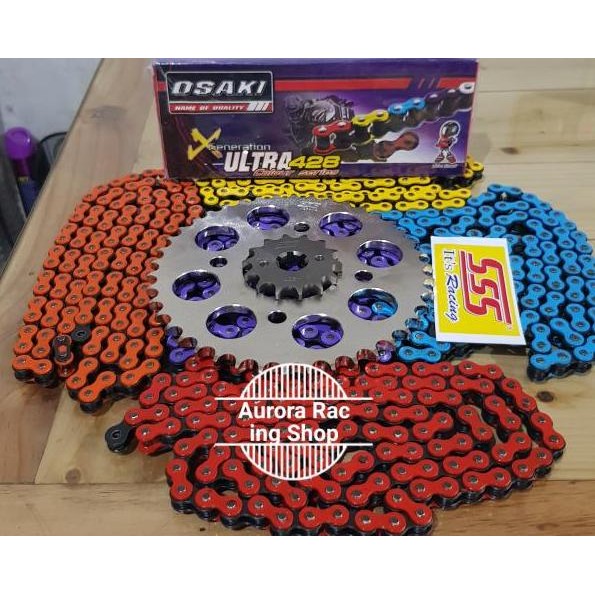 Gear Set SSS 428 & Rantai Osaki Honda Supra X 125 - Blade - Revo