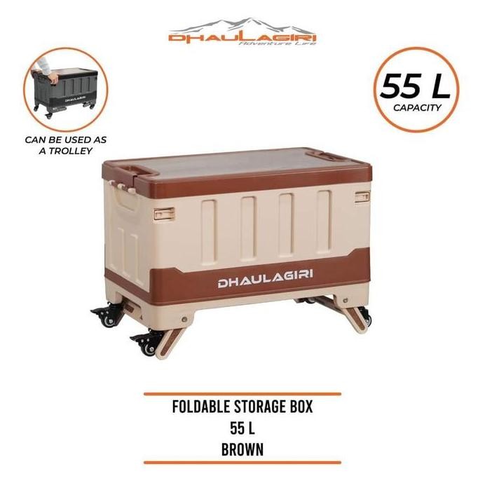

Terlaris Foldable Storage Box Dhaulagiri 55Liter With Leg Stand / Kotak Camping