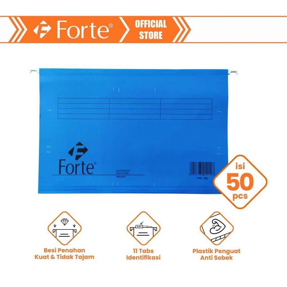 

[Forte] [50pcs] Map Gantung Hangmap Suspension File F4 Blue AST