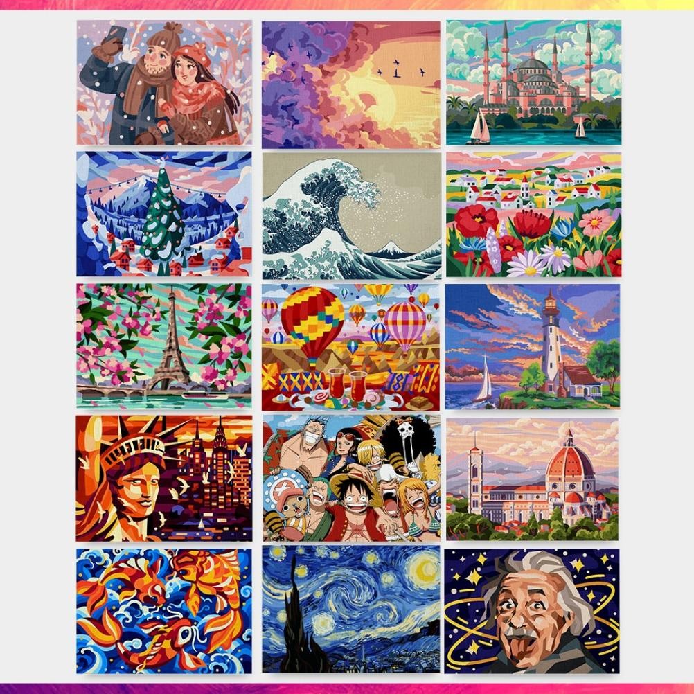 

Paint by Numbers Kit - Painting Kit - 55x40cm - Cat Akrilik - Kanvas Lukis - by LukisYuk AST