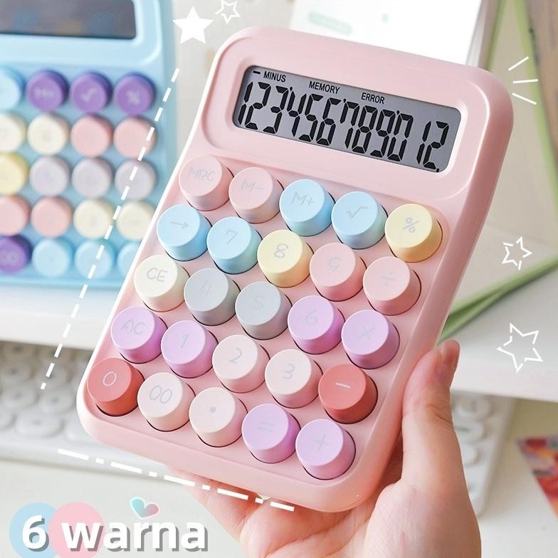 

kalkulator aesthetic, calculators siswa lucu dengan layar besar warna pastel,Rasa tombol seperti keyboard mekanik,ungu AST