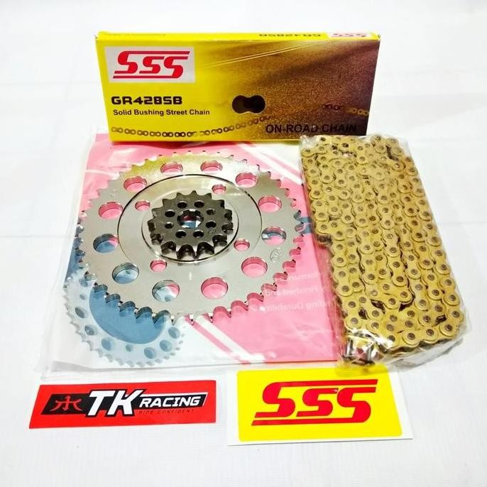 Gear set TK CB150R - CBR150R - Sonic 150R Rantai SSS 428 SB