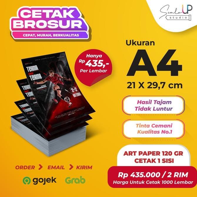 

Terlaris Cetak Brosur A4 A5 A6 & Flyer DL | Art Paper/Carton/HVS/Matte Paper SALE