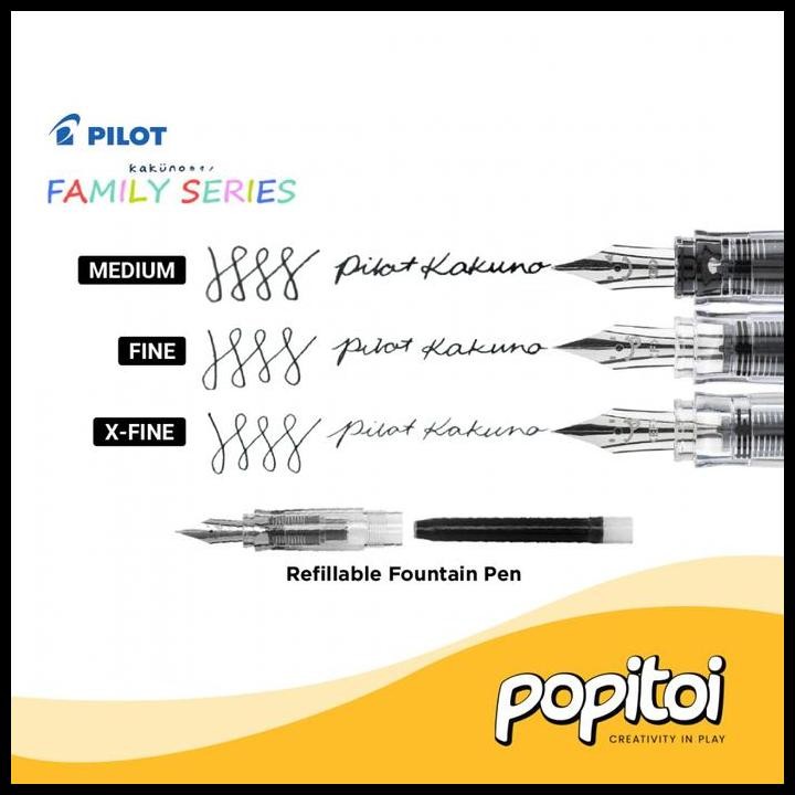 

Terbaru Pilot Kakuno Fountain Pen M F Ef (Medium Extra Fine) 0.3 0.5 0.7 Mm Pulpen Pena High Quality