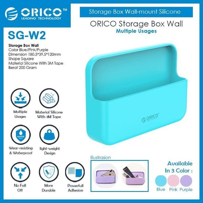 

Terlaris Orico Storage Box Wall-Mount Silicone - Sg-W2
