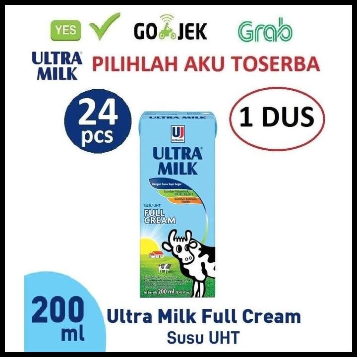 

Terlaris Susu Ultra Full Cream - 200 Ml - 1 Dus Isi 24 Pcs Good Quality
