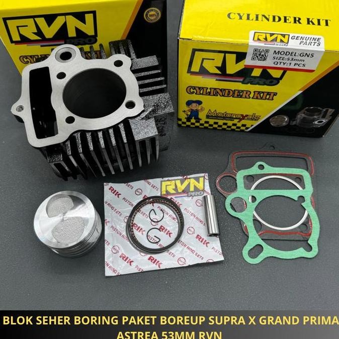 BLOK SEHER BORING PAKET BOREUP BORE UP SUPRA X GRAND PRIMA ASTREA 53MM