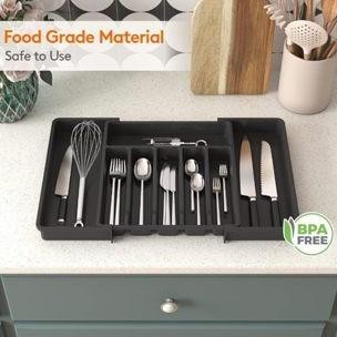 

Terlaris Tutu Expandable Utensil Tray Sekat Laci Drawer Organizer/Kotak Penyimpanan Peralatan Makan/Kotak Laci Dapur Sendok/Rak Sendok Laci Kitchen Set/Laci Organizer Dapur Perak Untuk Penata Peralatan Makan Plastik Dapat Disesuaikan