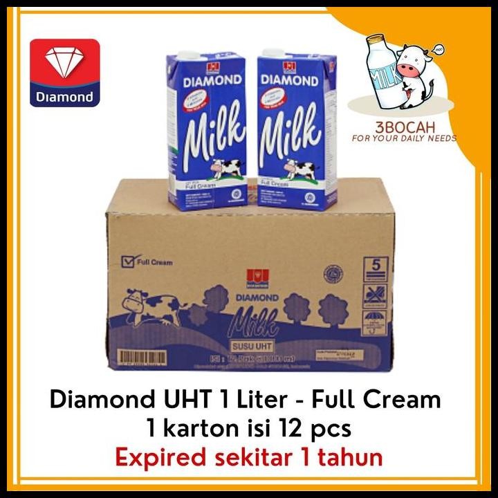 

Terlaris Termurah! Diamond Susu Uht 1 Liter Full Cream - Grosir 1 Karton / Dus Good Quality