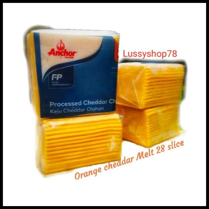 

Terlaris Keju Anchor Red Cheddar Slice Melt Good Quality