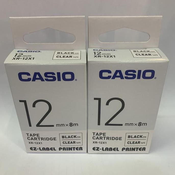 

Ez-Label Printer Casio 12Mm Black Ink Clear Xr-12Bu1 New Stok